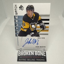 John Marino 2019-20 SP Authentic Future Watch Auto /999 Pittsburgh Penguins