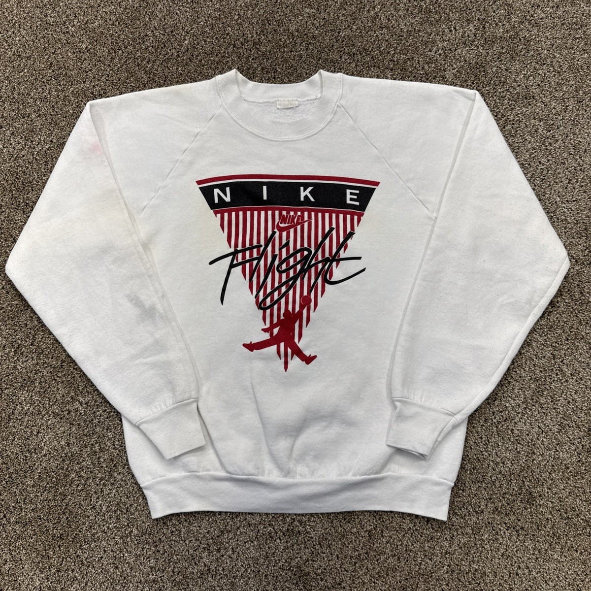 Vintage 80s Nike Air Jordan Flight Sweatshirt Crew Neck Size L