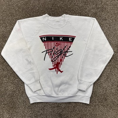 スウェット 80s NIKE AIR JORDAN 4 Flight SWEAT SHIRT Vintage 80s Nike Air Jordan Flight Sweatshirt Crew Neck Size L