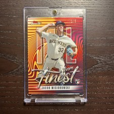2026 Topps Finest Team Finest Jacob Misiorowski RC Red 2/5 Brewers TF - 24