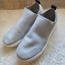 Marc Fisher Shoes Breathable Slip On Sneakers Women's Sz 9M Gray JENIC Mesh Knit