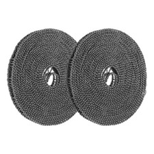 2 Pcs Portable Travel Clothesline, 26.2ft Clothes Line with Hooks, Gray