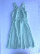 David's Bridal Sleeveless Light Blue Bridesmaid Dress Size 4. -071