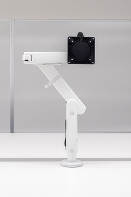Herman Miller Ollin Monitor Arm CBS White VESA Desk Mount Clamp Apple Compatible