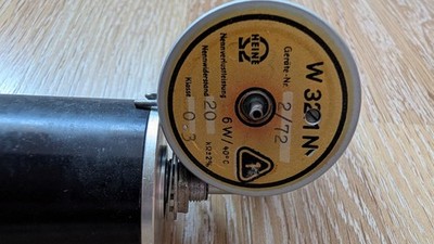 Spindel Präzisions-Drahtpotentiometer Typ HEINE W32.1N 6W 20kOhm 2% Klasse 3  