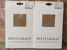  2 Weissman Adult Stirrup Tights  Style W695  Lt Suntan  Size MA  New