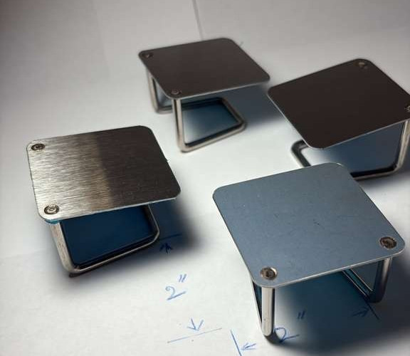 Kitchen Sink Sponge Holder Set of 4 – Strong Adhesive Stainless Steel Organizers