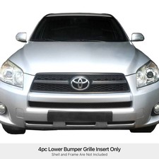 Stainless Steel Lower Bumper Black Wire Mesh Grille 2009-2012 Toyota RAV4 Not...