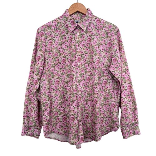 James Meade Liberty Floral Print Blouse Shirt UK 16 Pink Long Sleeve Cotton Mix - 第 2/7 張圖片