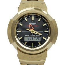 Casio G-Shock Analog/Digital Full Metal Watch SS Yellow Gold Used