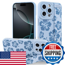 Fiyart Designed For Iphone 16 Pro Max Case Cute Flowers Strap Soft Tpu Phone