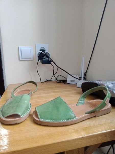 Women Castelli Heels Green Leather 40