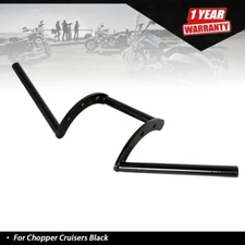 For Chopper Universal Black 7/8" 22mm Retro Motorcycle Z Bars Handlebar Drag Bar