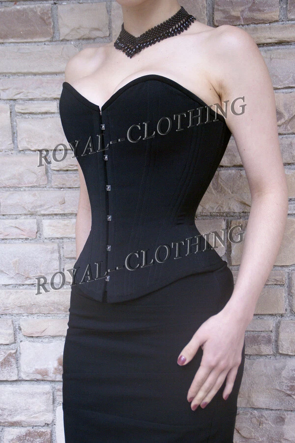 Сверхпрочный корсет на двойных стальных косточках из саржи хлопка для формирования тела V39-C - Изображение 2 из 2