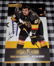 William Carrier Signed Vegas Golden Knights Gameday Poster