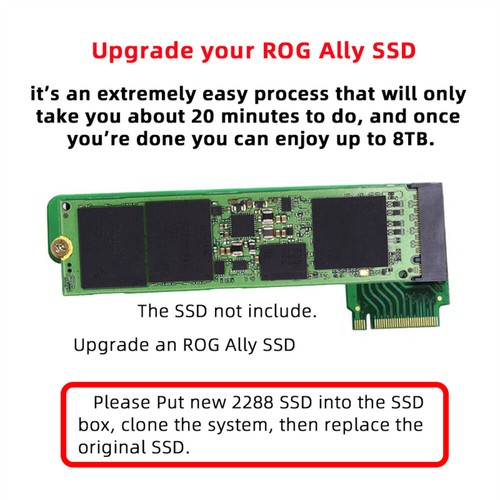 Cablecc NVME M-Key NGFF SSD adattatore di aggiornamento compatibile con ROG Ally Gaming - Foto 6 di 7
