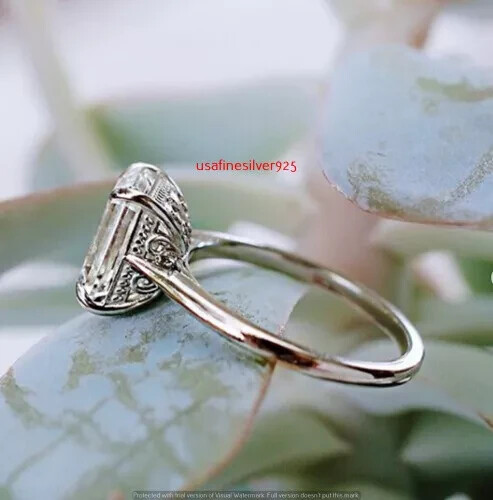 Angara Emerald-cut Aquamarine Solitaire Leverback Earrings In Metallic - Foto 2