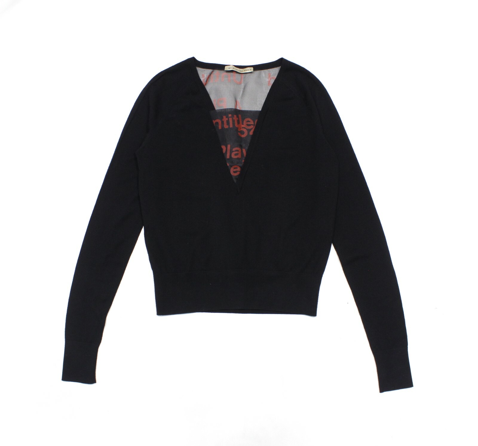 Balenciaga 2010 Wool Silk Printed Sweater