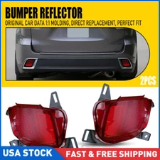1 Pair Bumper Reflector For Toyota Highlander 2014-2019 Driver & Passenger Side