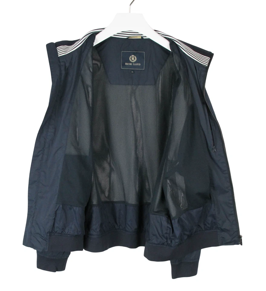 HENRI LLOYD Jacket Men's 2XL Full Zip Blue Logo Mock Neck Bomber - Image 4 of 4