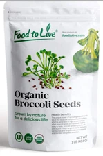 Broccoli Sprouting Seeds, 1 lb – Organic, Non-GMO, Kosher, Vegan by Food to Live