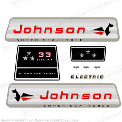 Fits Johnson 1965 33hp - Electric Decals