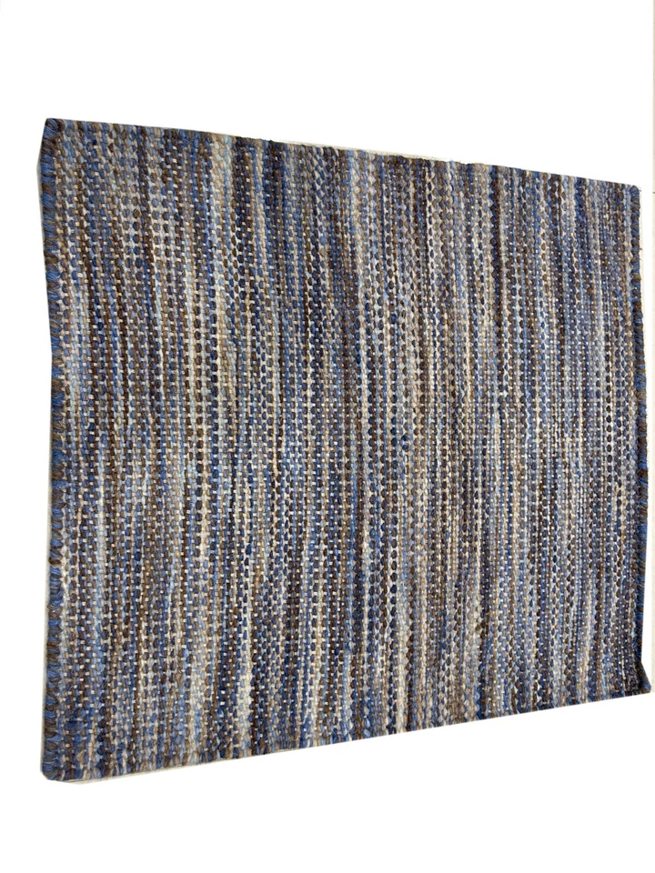 9X12 Grey handwoven Wool Flat Pile Wool Area Rug For Livingroom Bedroom Office - Image 4 of 4