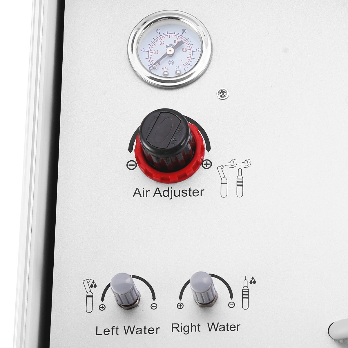 Portable Dental Mobile Delivery Unit Rolling Case Air Compressor Suction 4 HOLES