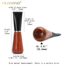 1 Pcs Cigar Mouthpiece Smoking Cigarette Tip Filter Holder Wooden 52 Rings