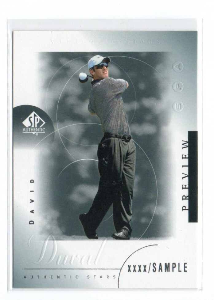 2001 Upper Deck SP Authentic Preview Sample #22 DAVID DUVAL ROOKIE RC