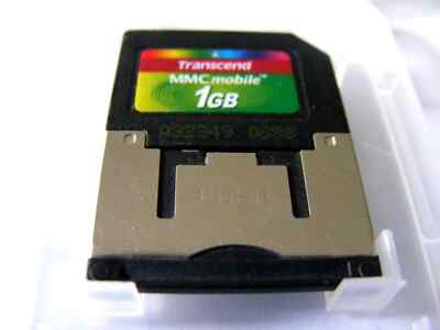 1GB Multimedia Card Plus Mobile + Adapter ( 1 GB MMC Plus ) TRANSCEND gebraucht