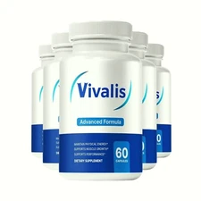 5-Pack Vivalis for Men, Vivales Natural Energy & Stamina Support - 300 Capsules