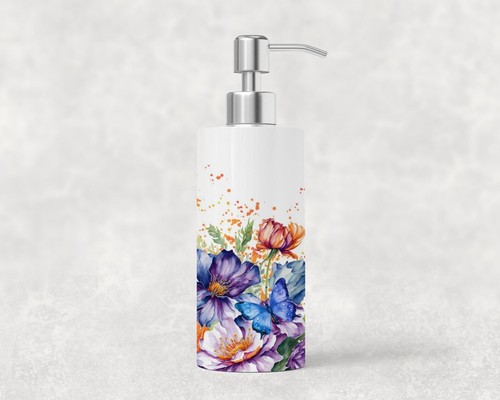 Watercolor Floral 18.6oz Stainless Steel Bottle Soap Dispenser - Picture 3 of 5