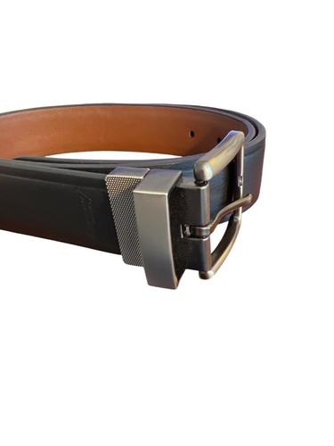 Dickies Reversible Belt Faux Leather Black Brown Adjustable Length Size 38 NWOT