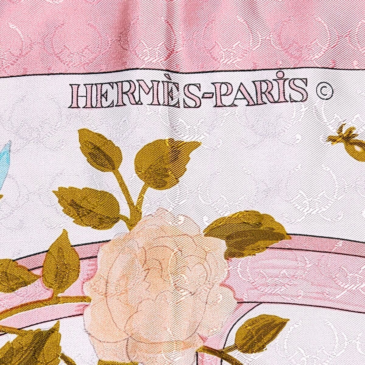 HERMES Silk Scarf ROMANTIQUE Carre 90 by Maurice Tranchant HERMES Silk Scarf ROMANTIQUE Carre 90 by Maurice Tranchant