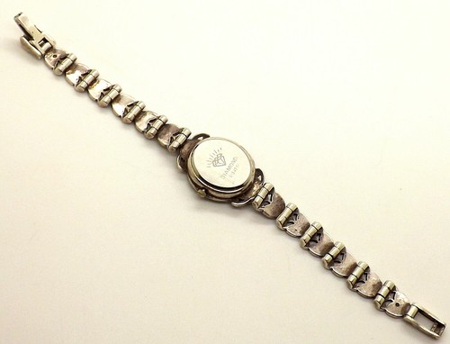 Vintage Quartz Ladies Wrist Watch Sterling Silver Marcasite & Onyx - Picture 7 of 8