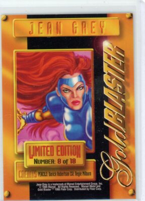 1995 fleer marvel metal gold blaster jean grey 8 of 18 | eBay