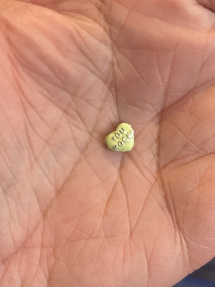 Origami Owl Heart Charm You Rock Vintage eBay