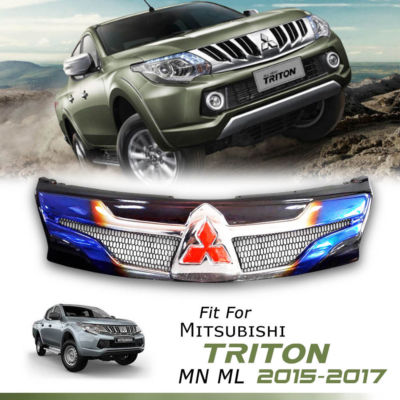 FIT FOR MITSUBISHI TRITON L200 ML MN 2015 16 17 CHROME FRONT NET GRILLE GRILL