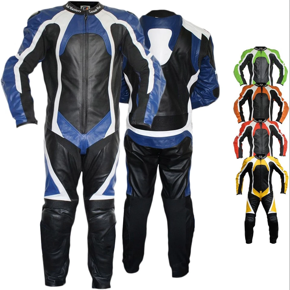 GermanWear™Einteiler Motorradkombi Lederkombi aus Büffelleder echtleder Kombi - Bild 1 von 1