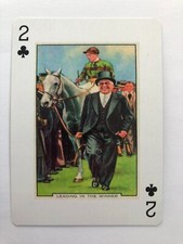 Race Horse Racing Racehorse Jockey Art Poster Piatnik Swap Card: Winner Champion