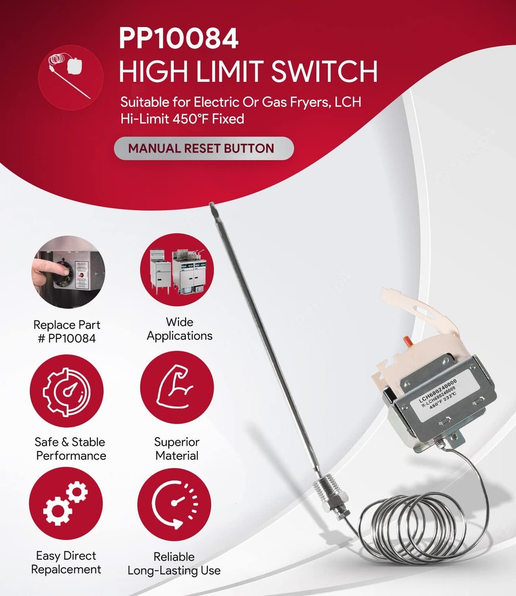 PP10084 High Limit Switch For Pitco Fryer | eBay