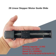 Micro Precision 28 Linear Stepper Motor Guide Slide T-type Electric Rail Module