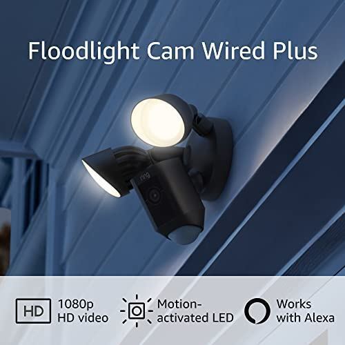 Ring Floodlight Cam Wired Plus with motion-activated 1080p HD video, Black (2021 - Picture 3 of 8