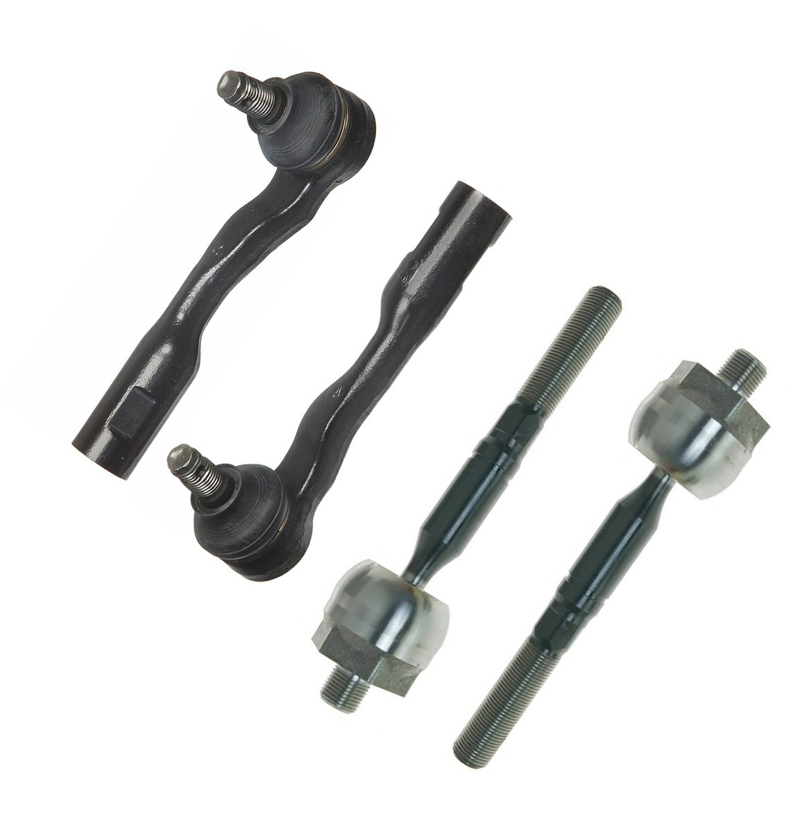 BOXI 4pcs Front Inner & Outer Tie Rod End Links For Mazda 3