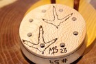Custom Made Sycamore  Wood Turkey Pot  Call with Two Rosewood  Rod  Strikers — photo 8