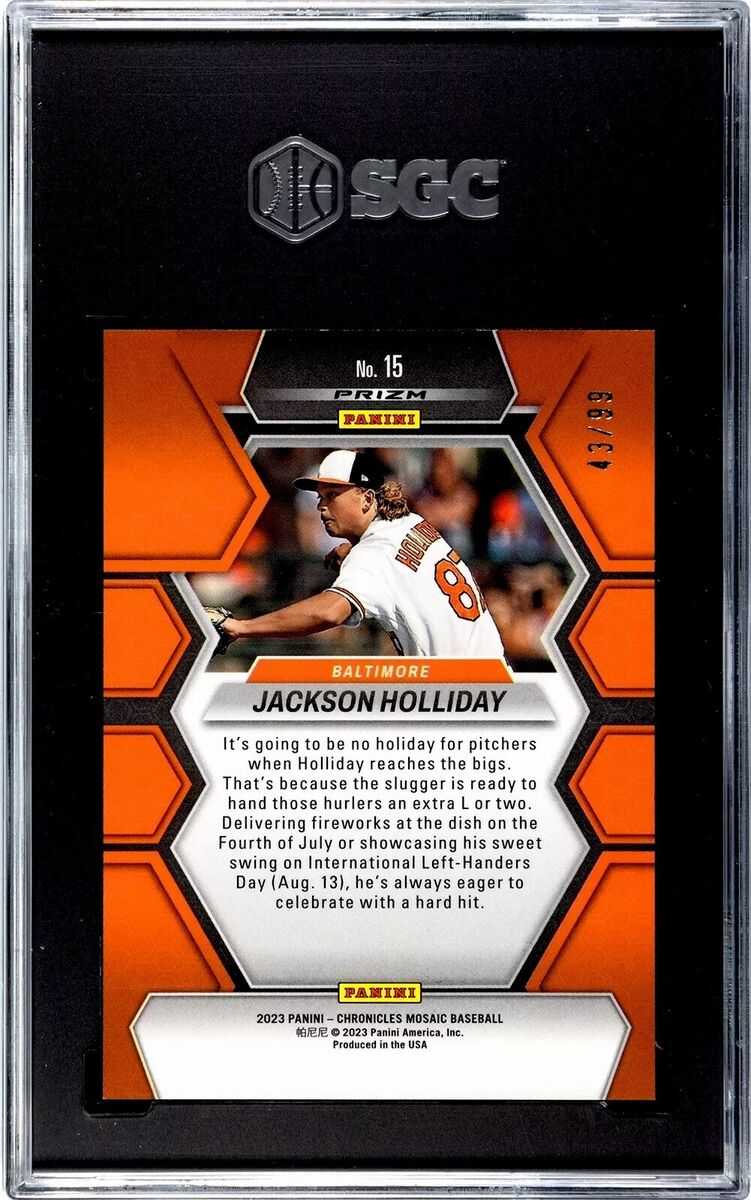 2023 Panini Chronicles Mosaic #15 Jackson Holliday BLUE 2023 Panini Chronicles Mosaic #15 Jackson Holliday BLUE