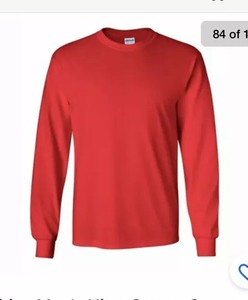 gildan red long sleeve
