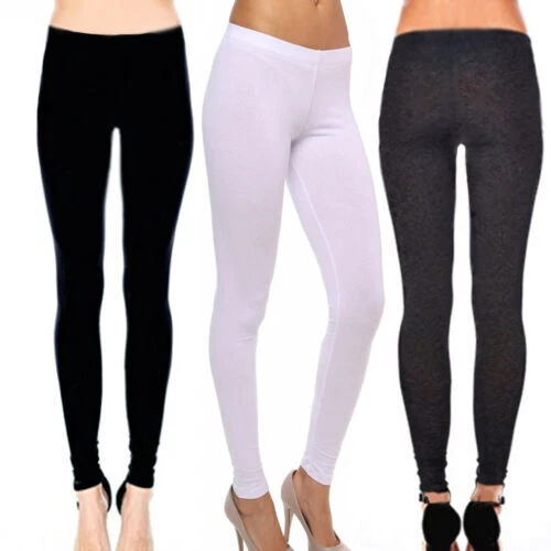 Leggings femininas de mistura de algodão Capri