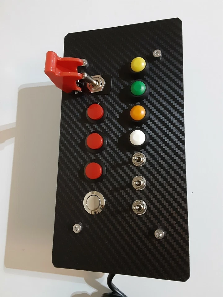 12 Function Sim Flight Truck Car Racing Button Box - Plug and Play USB For PC - Image 2 of 4